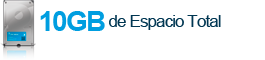 10GB Espacio en Disco - 50GB Tráfico Mensual