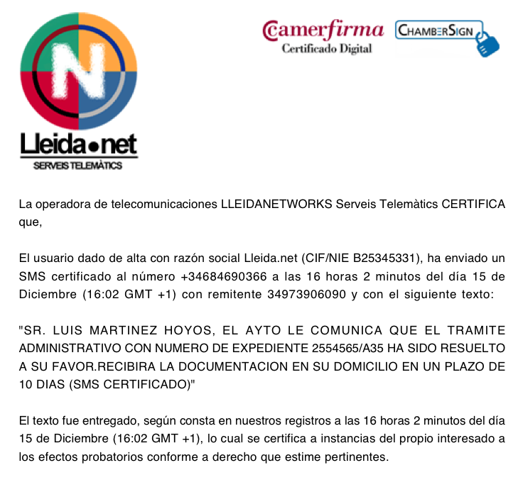 Documento Certificado Documento Certificado