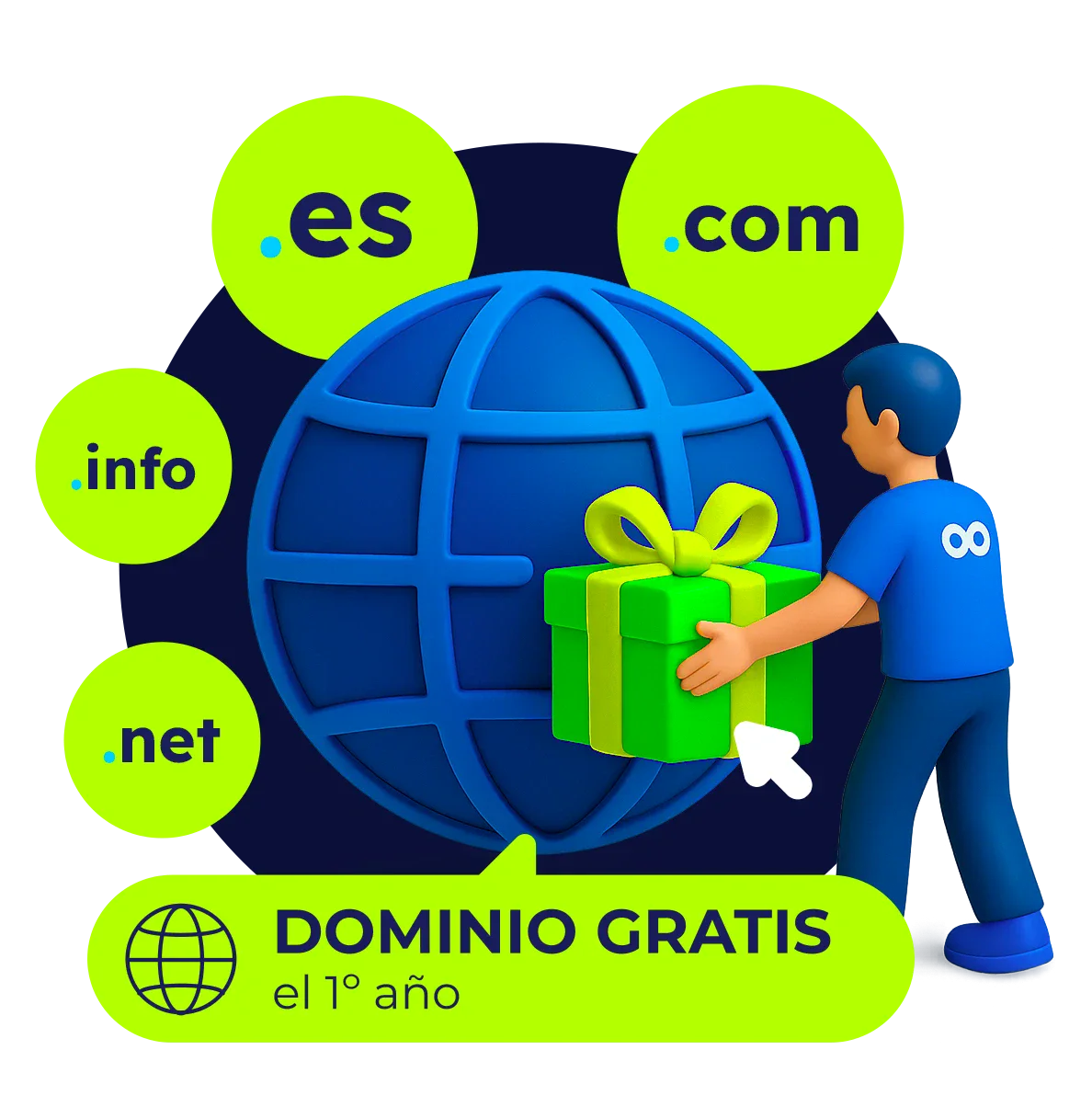 Dominio gratis el primer año con tu plan anual