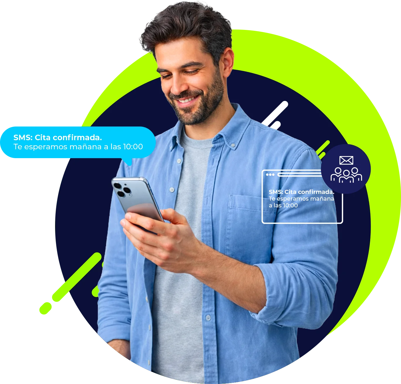 Interfaz de WebSMSPro para la gestión de envíos SMS