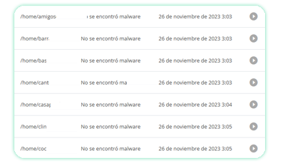 Escaneo de malware con Imunify360