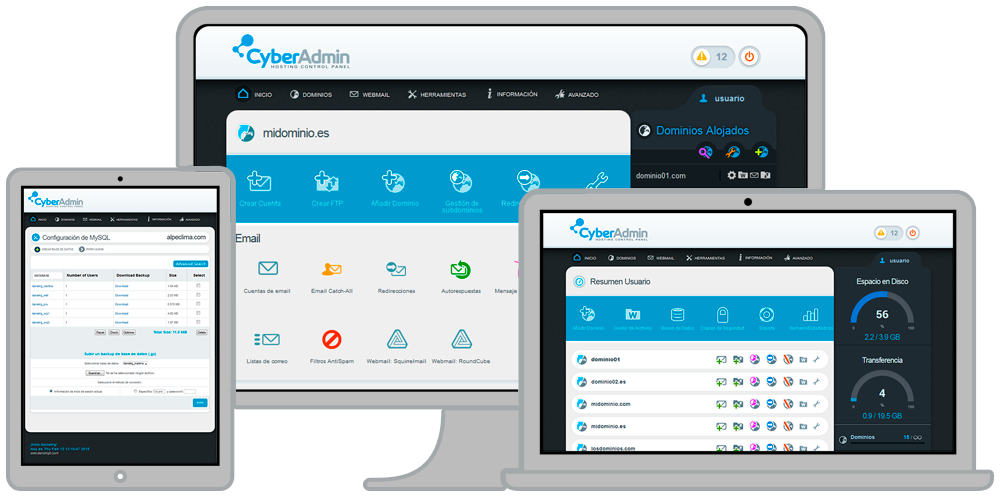 Panel de control Web DirectAdmin Panel de control Web DirectAdmin