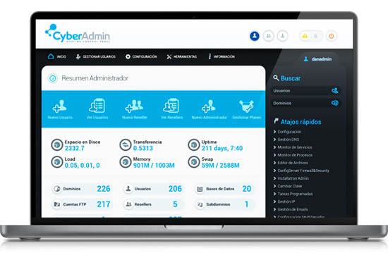 DirectAdmin panel de control web DirectAdmin panel de control hosting
