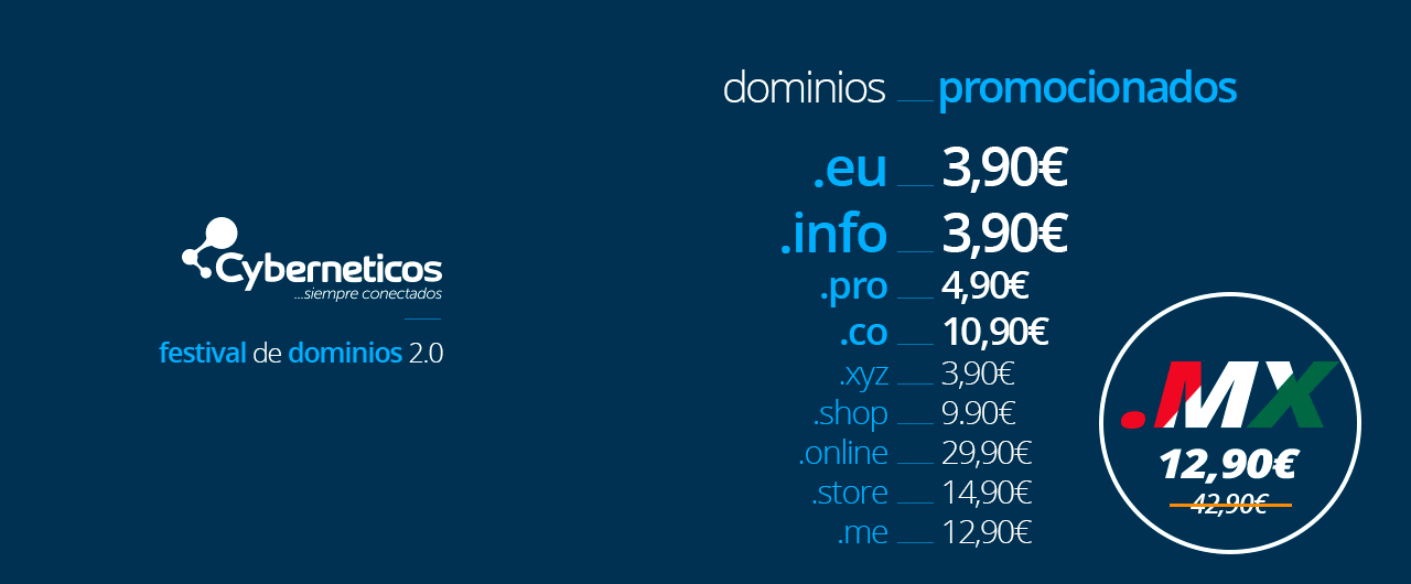 Oferta en Dominios Dominio oferta en Cyberneticos