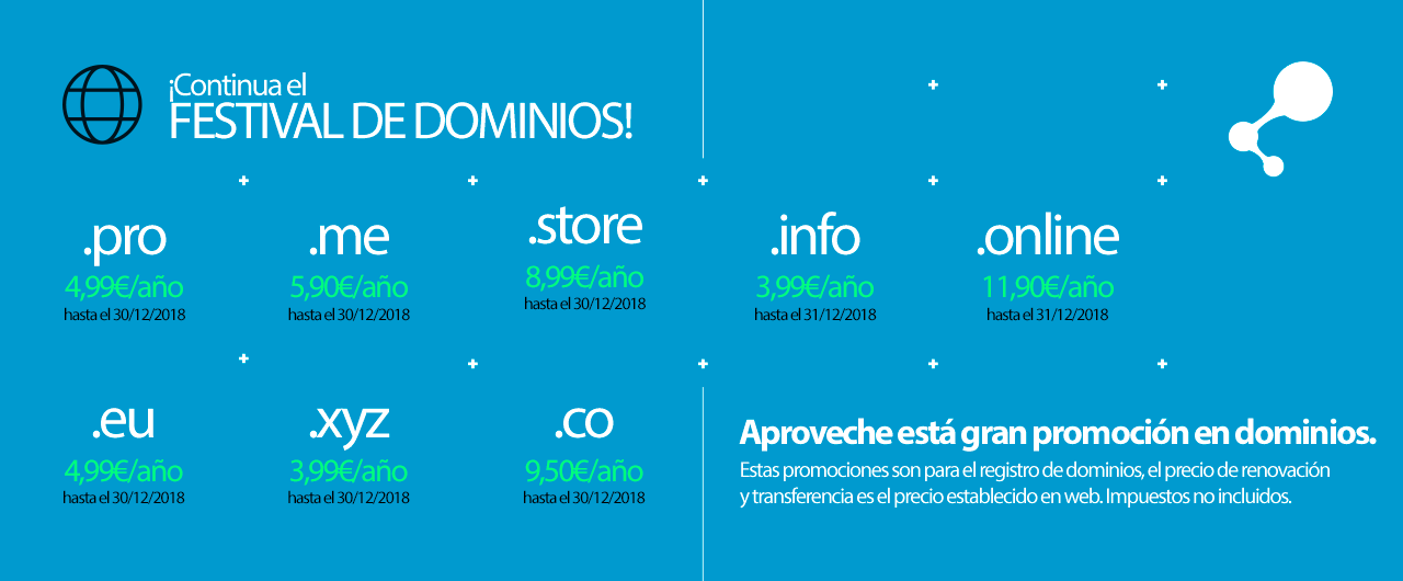 Descuento en Dominios Descuento en Dominios en Cyberneticos