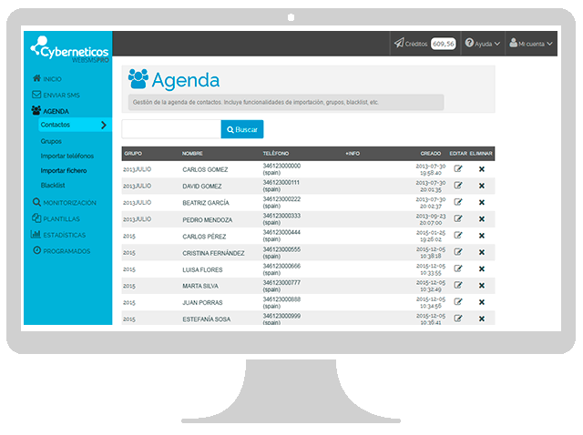 Agenda WebSMS Pro